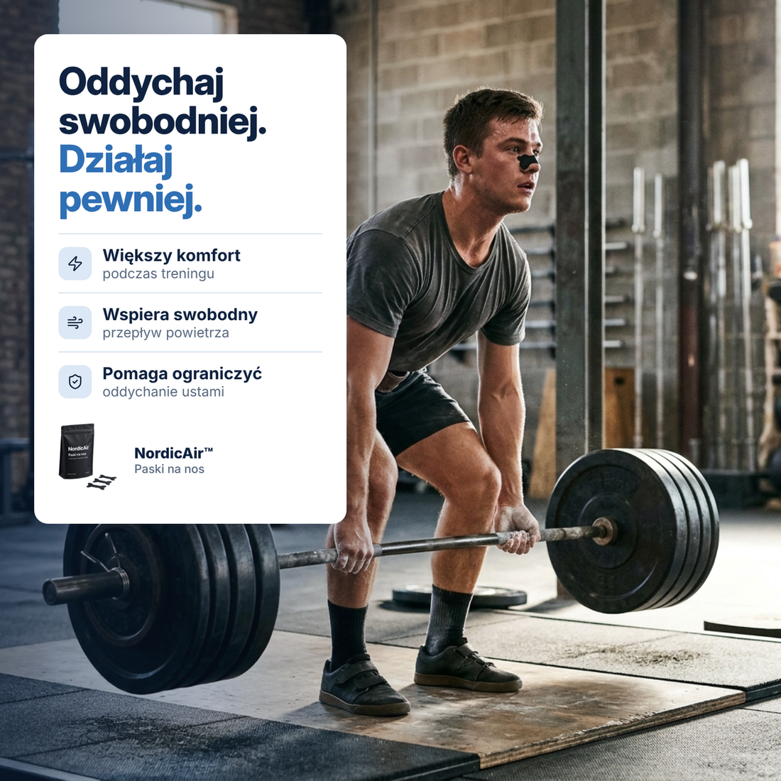 NordicAir™ - paski na nos wspierające swobodny oddech