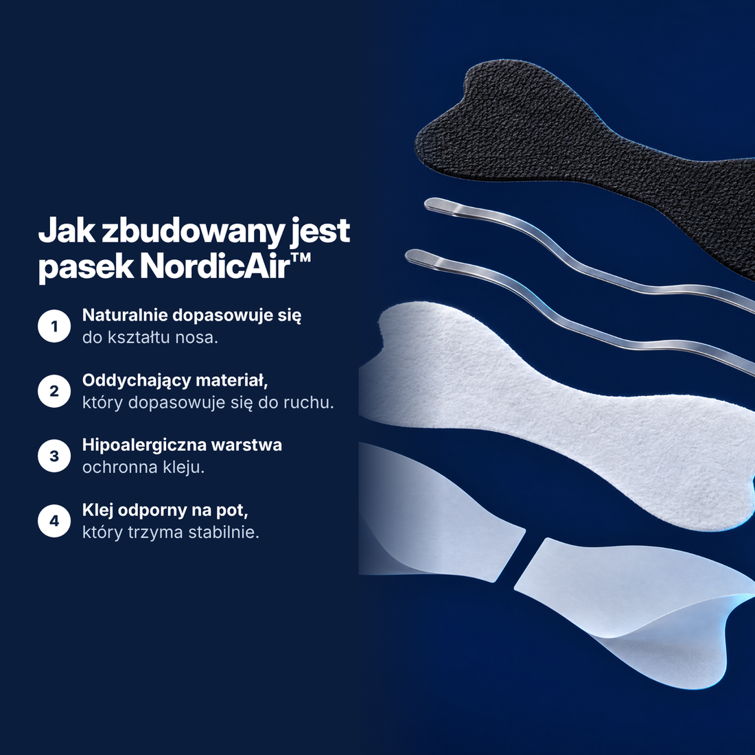 NordicAir™ - paski na nos wspierające swobodny oddech