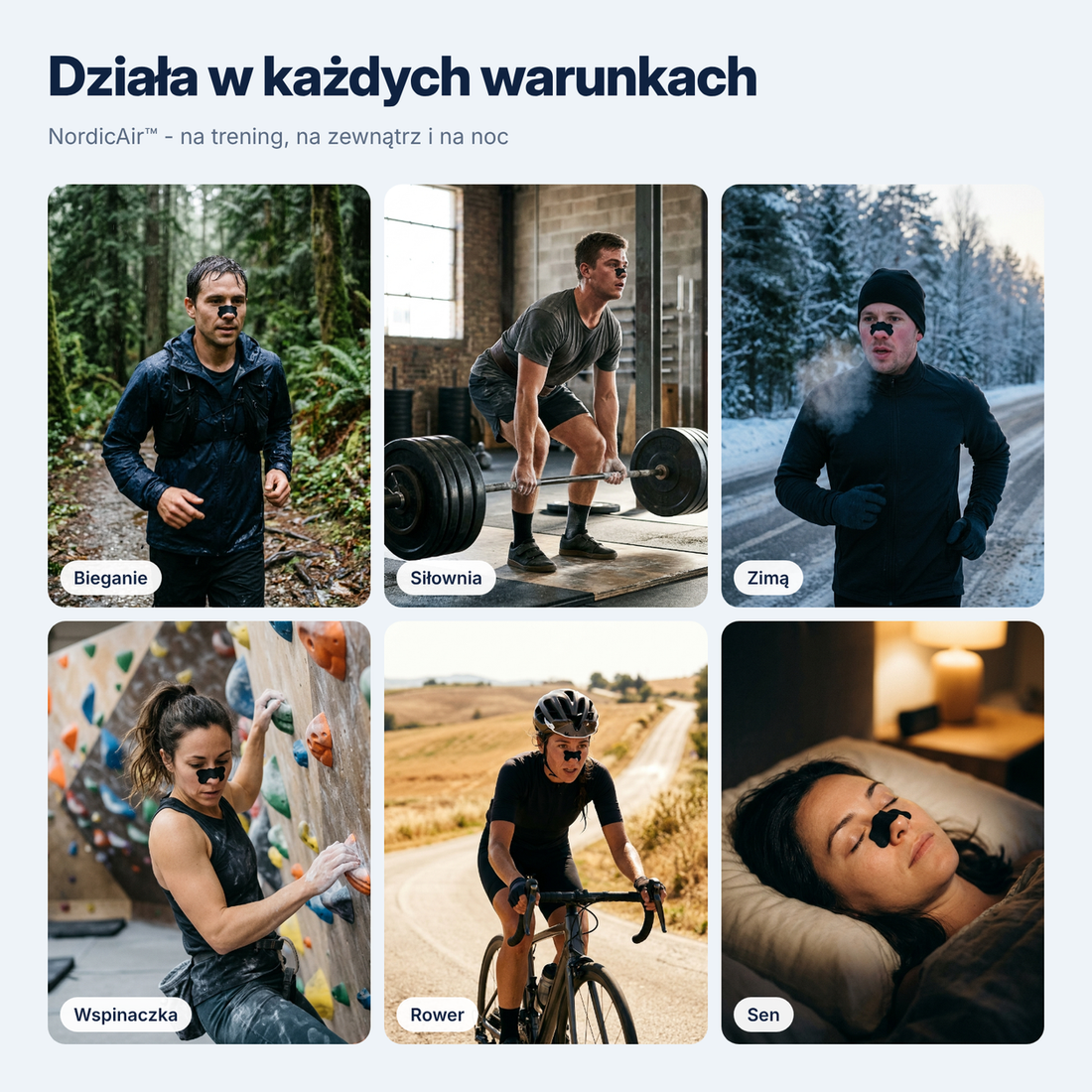 NordicAir™ - paski na nos wspierające swobodny oddech
