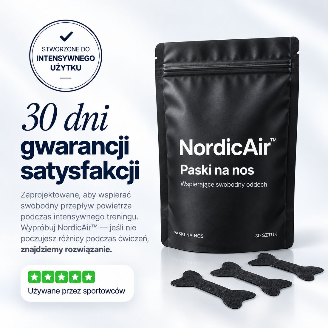 NordicAir™ - paski na nos wspierające swobodny oddech